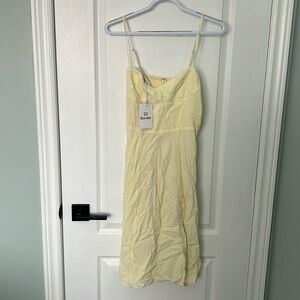 Sunday best yellow midi dress